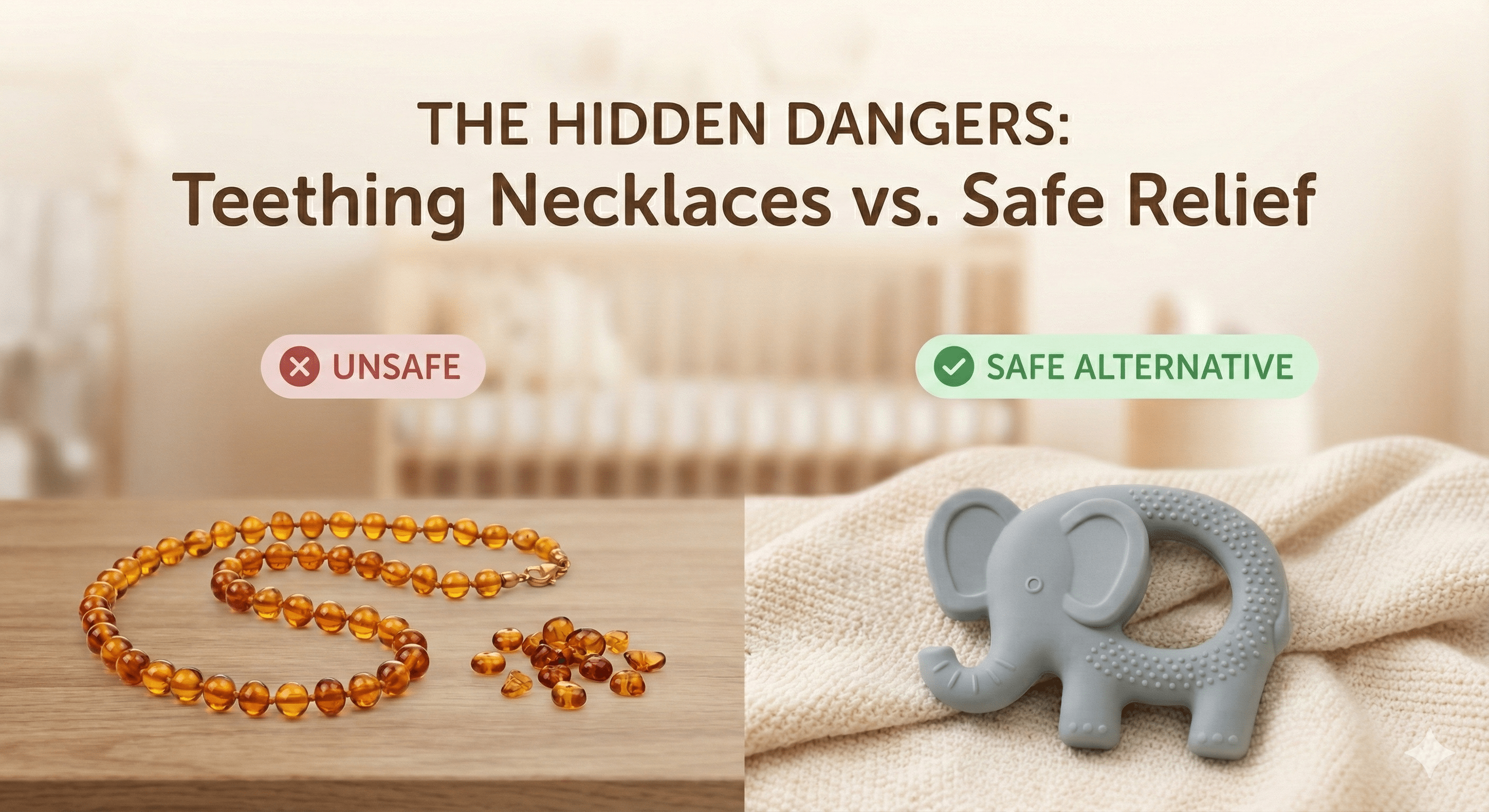 The Hidden Dangers of Teething Necklaces: Why Pediatricians Advise Against Them - Nubokind
