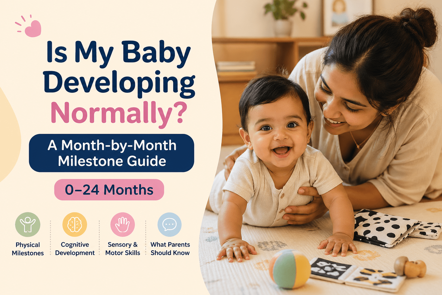 Is My Baby Developing Normally? A Month-by-Month Milestone Guide (0–24 Months) - Nubokind