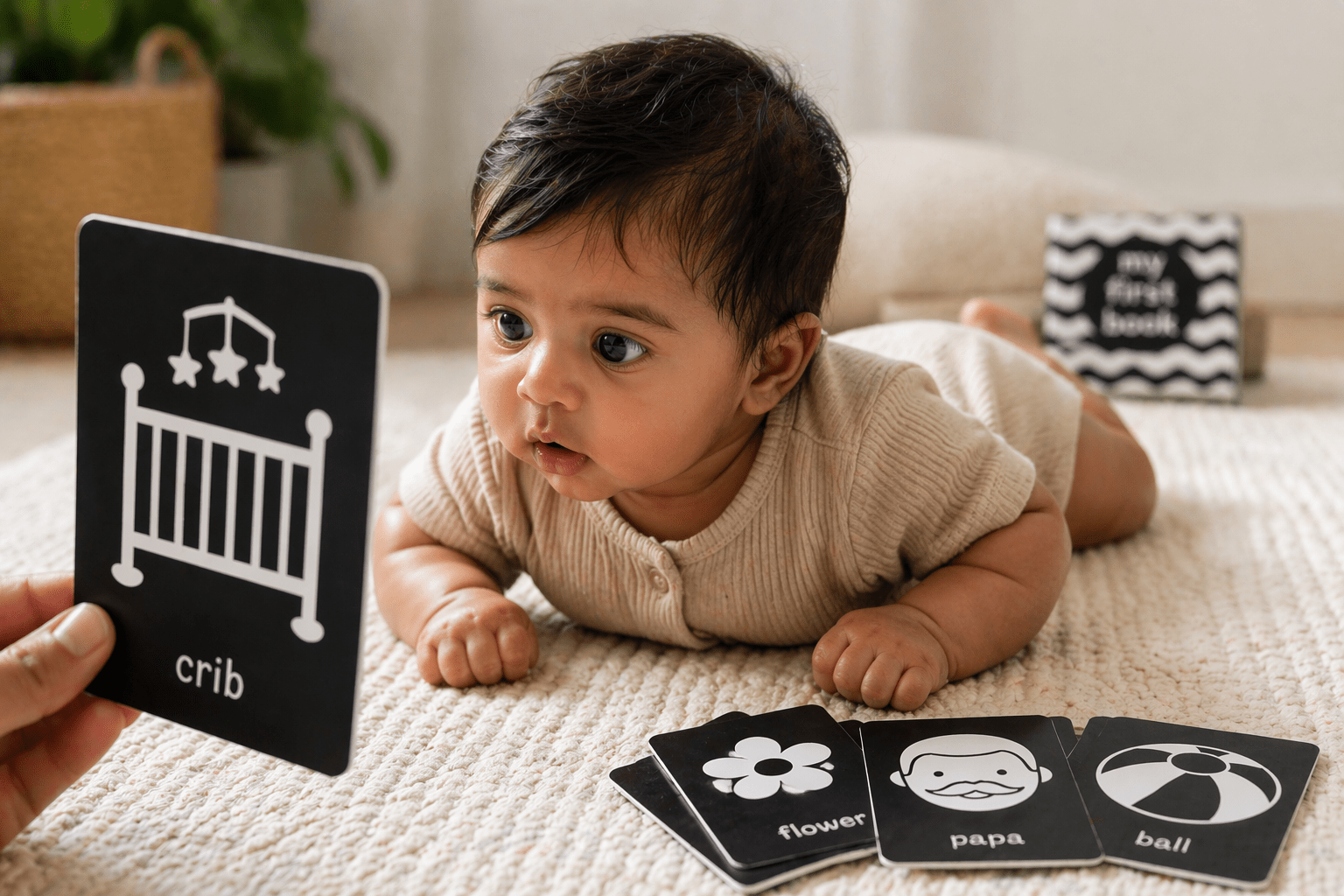 Why Black & White Flashcards are Your Baby’s First Step to Reading (It’s Not Just About Vision) - Nubokind