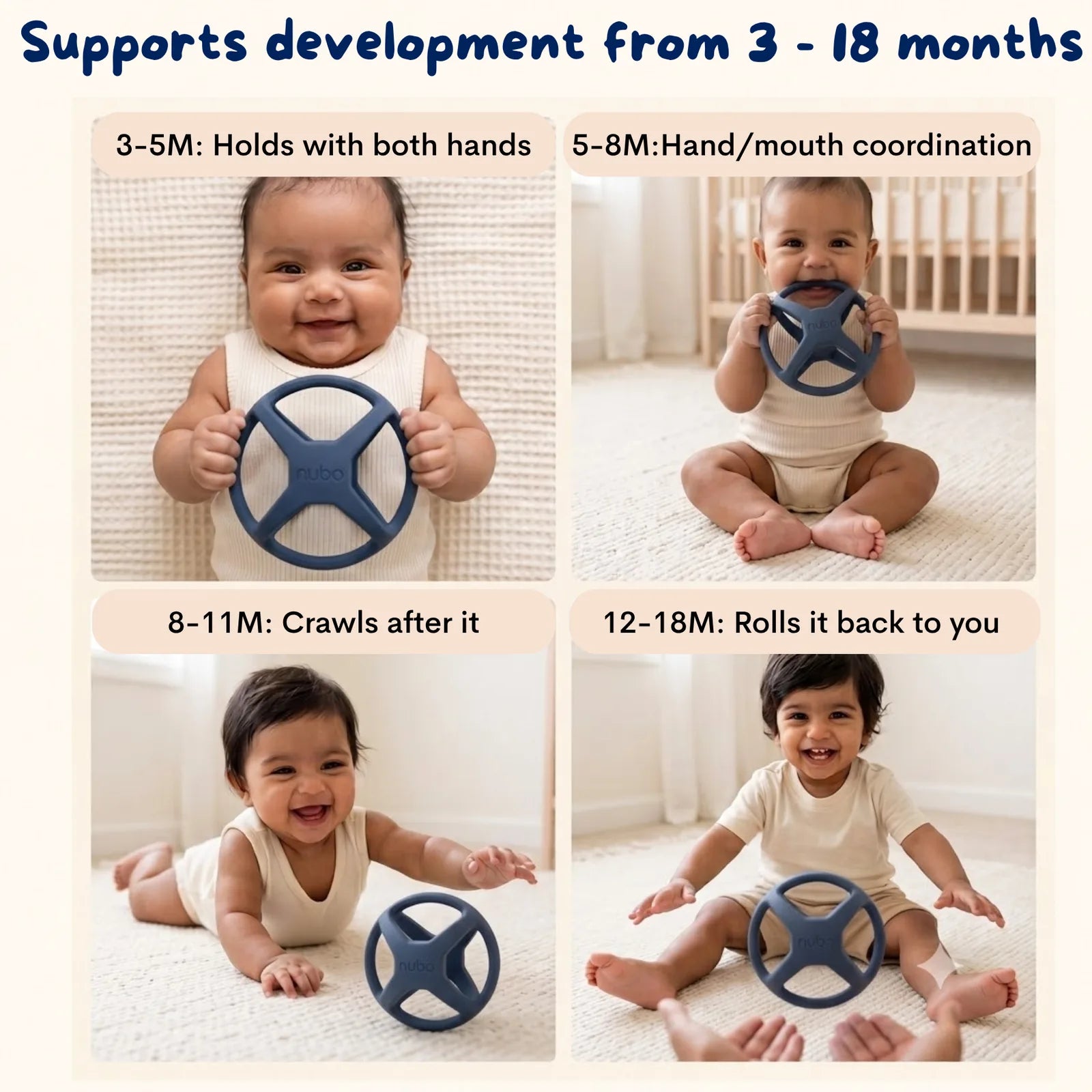 Orbi Ball Silicone Sensory Teether - Nubokind