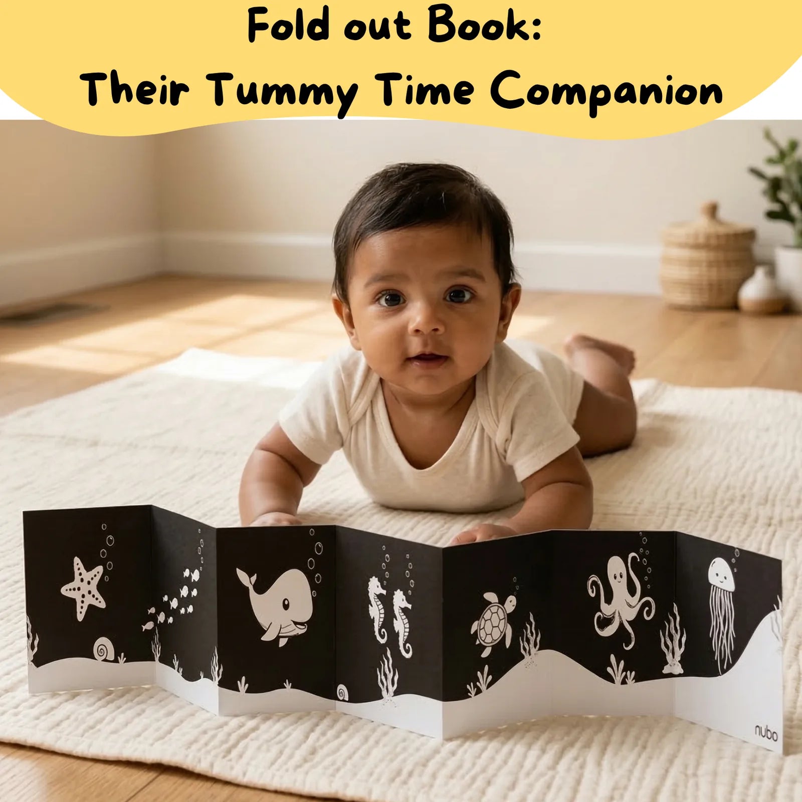 High Contrast Flashcards & Tummy Time Banner - Nubokind