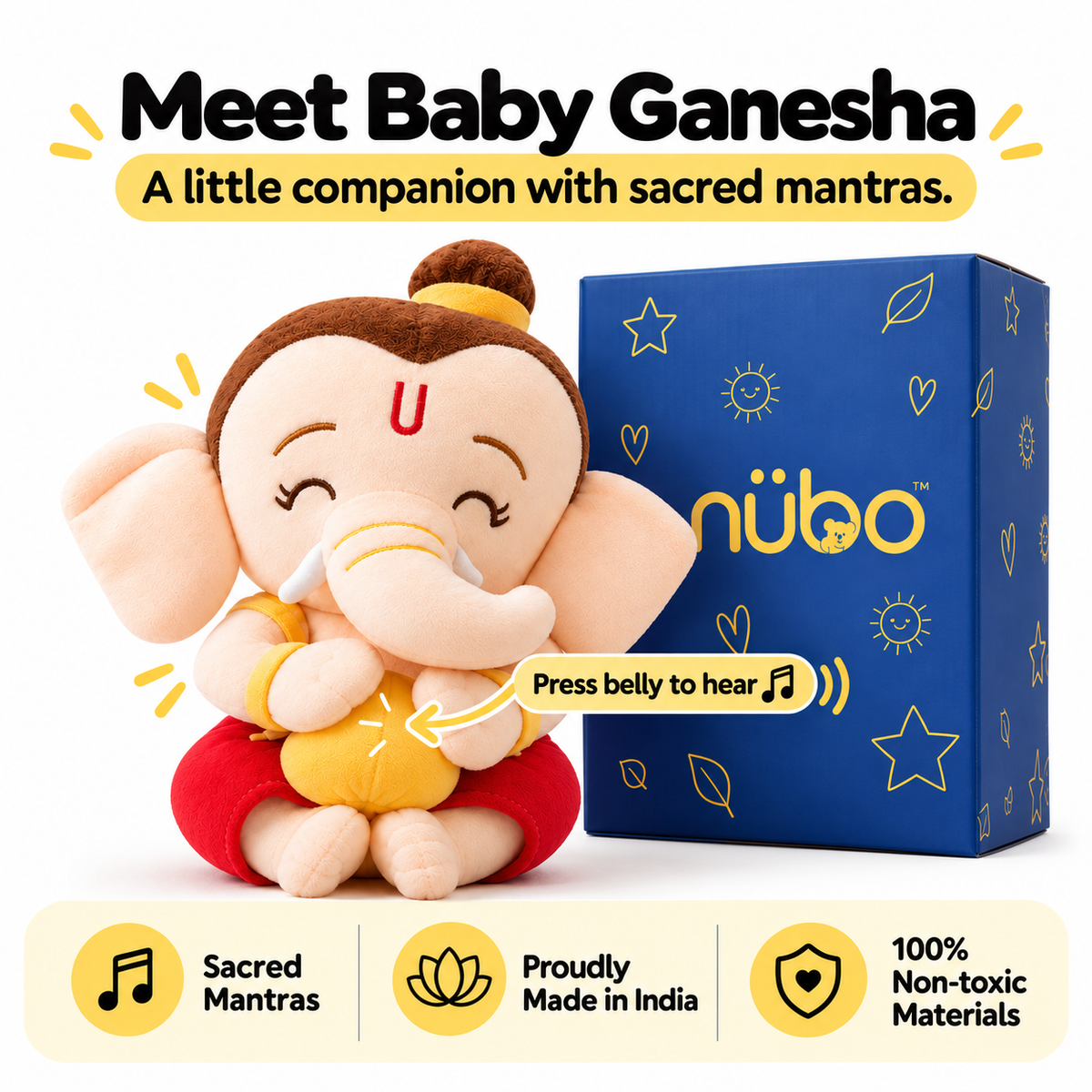 Divine Mantra Chanting Baby Ganesha with Preloaded Mantras