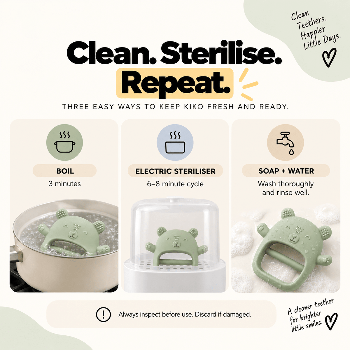 Kiko No-Drop Newborn Teether - Nubokind