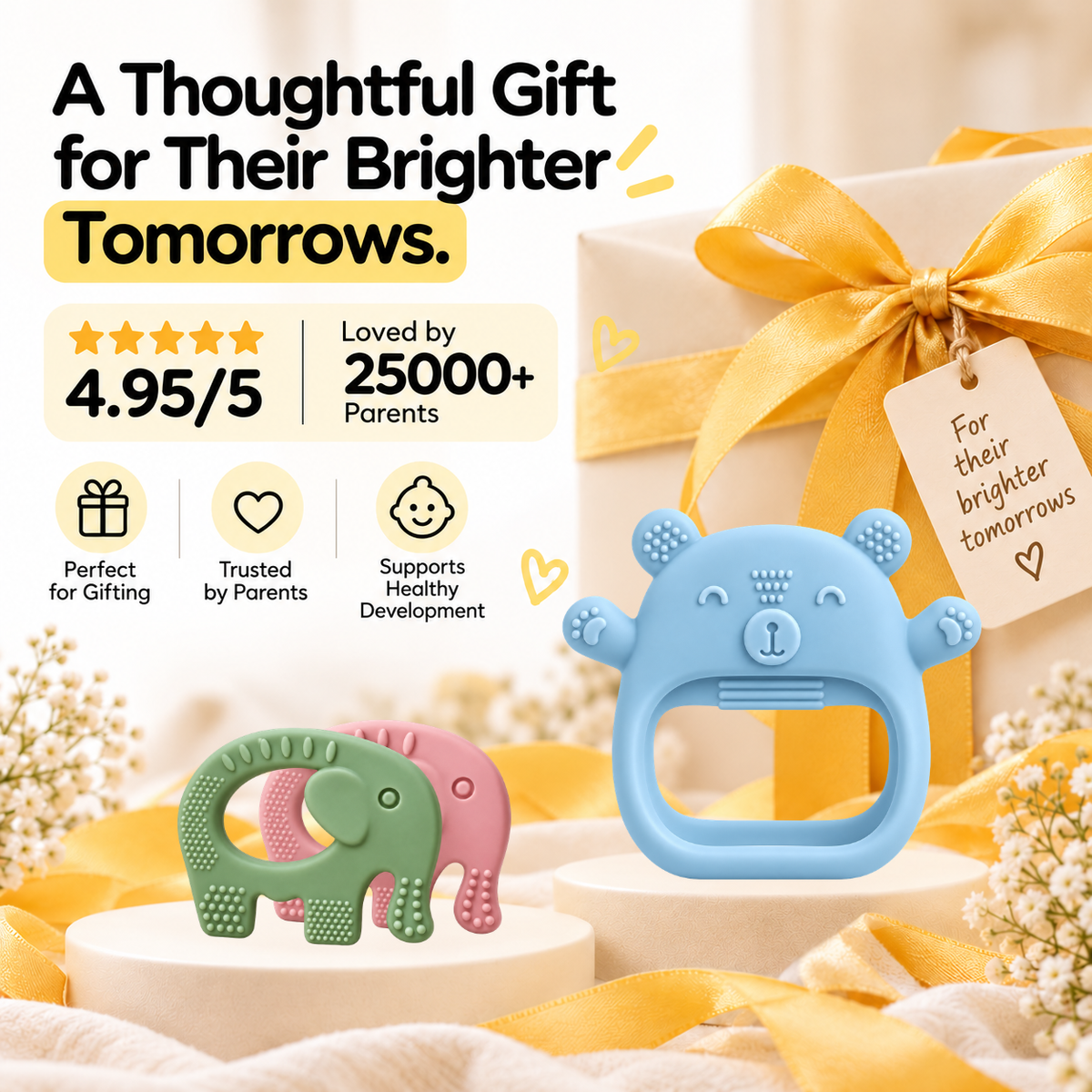 Silicone Teether Bundle for Babies | 3–12 Months