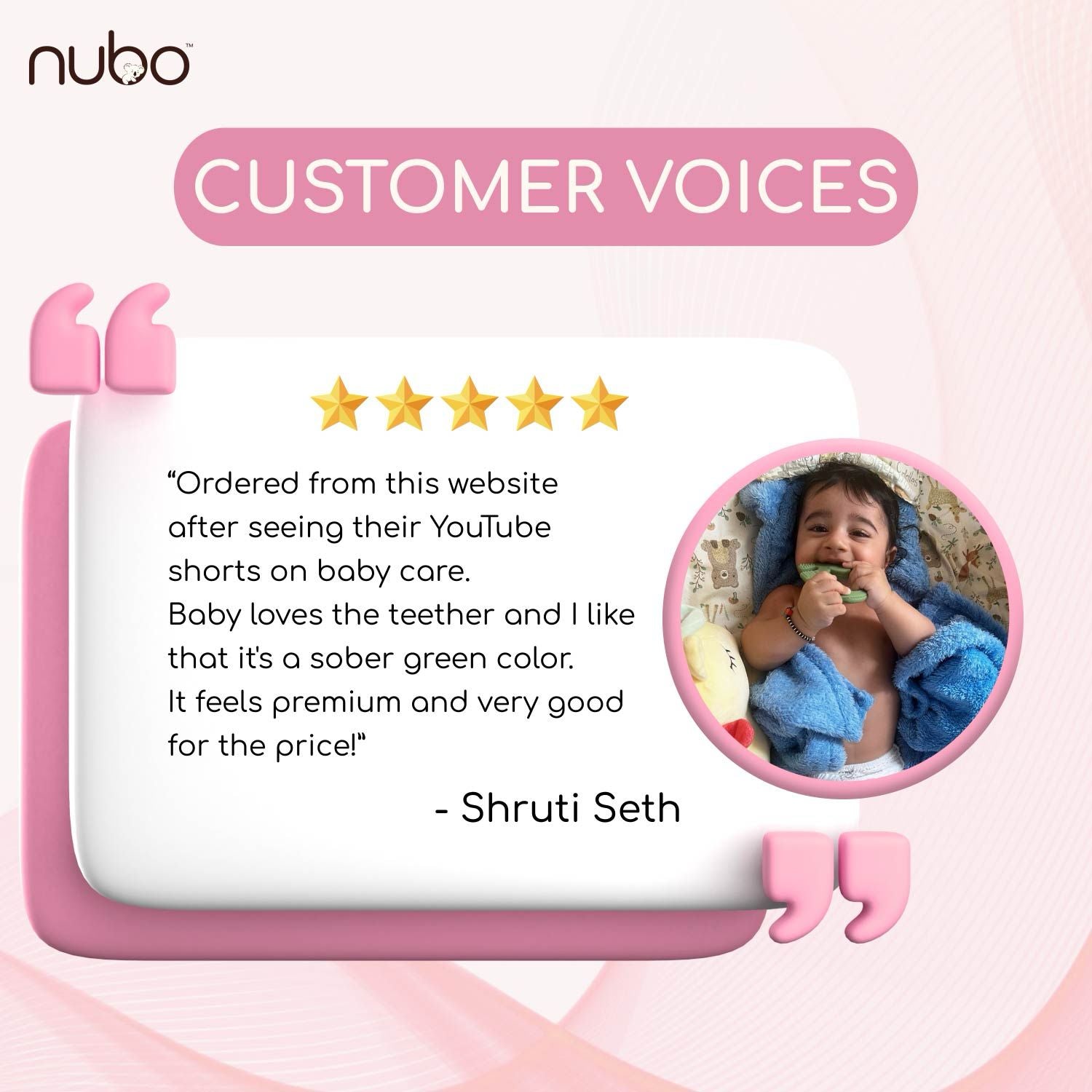 BIS ele newborn teether - expert approved (Buy 1 Get 1 FREE) - nubo