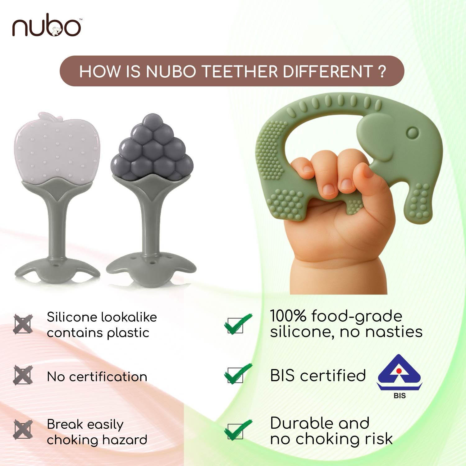 BIS ele newborn teether - expert approved (Buy 1 Get 1 FREE)