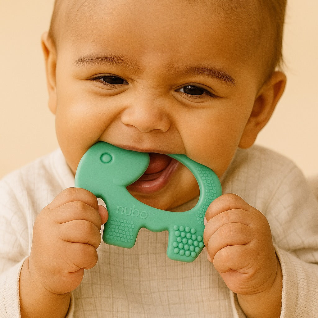 nubo ele ring teether (sage green)