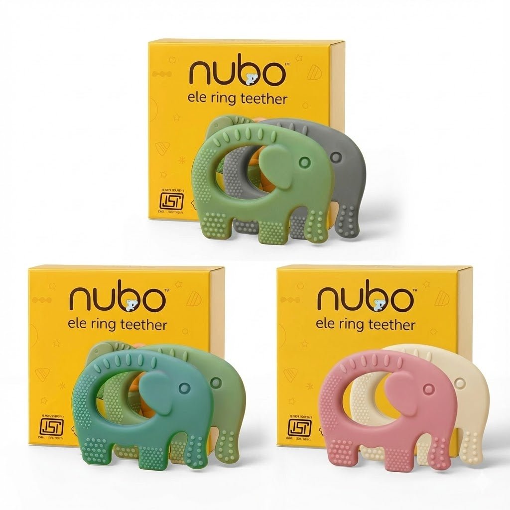 Ele Silicone Ring Teether - Pack of 2 - Nubokind