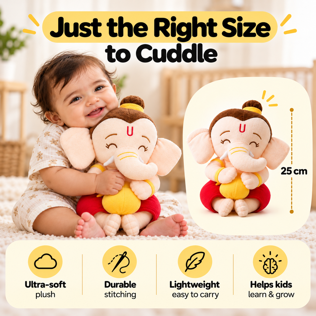 Divine Mantra Chanting Baby Ganesha with Preloaded Mantras