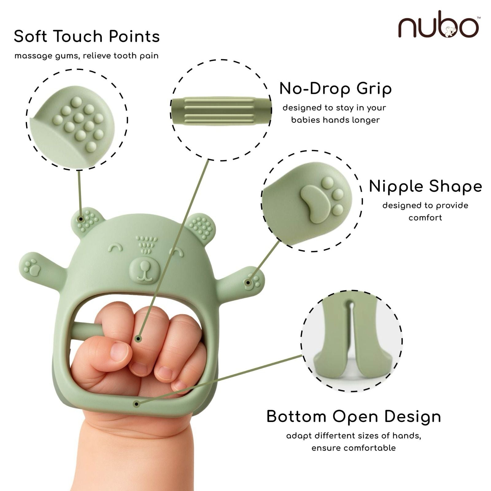 BIS kiko no - drop newborn teether - expert approved - nubo
