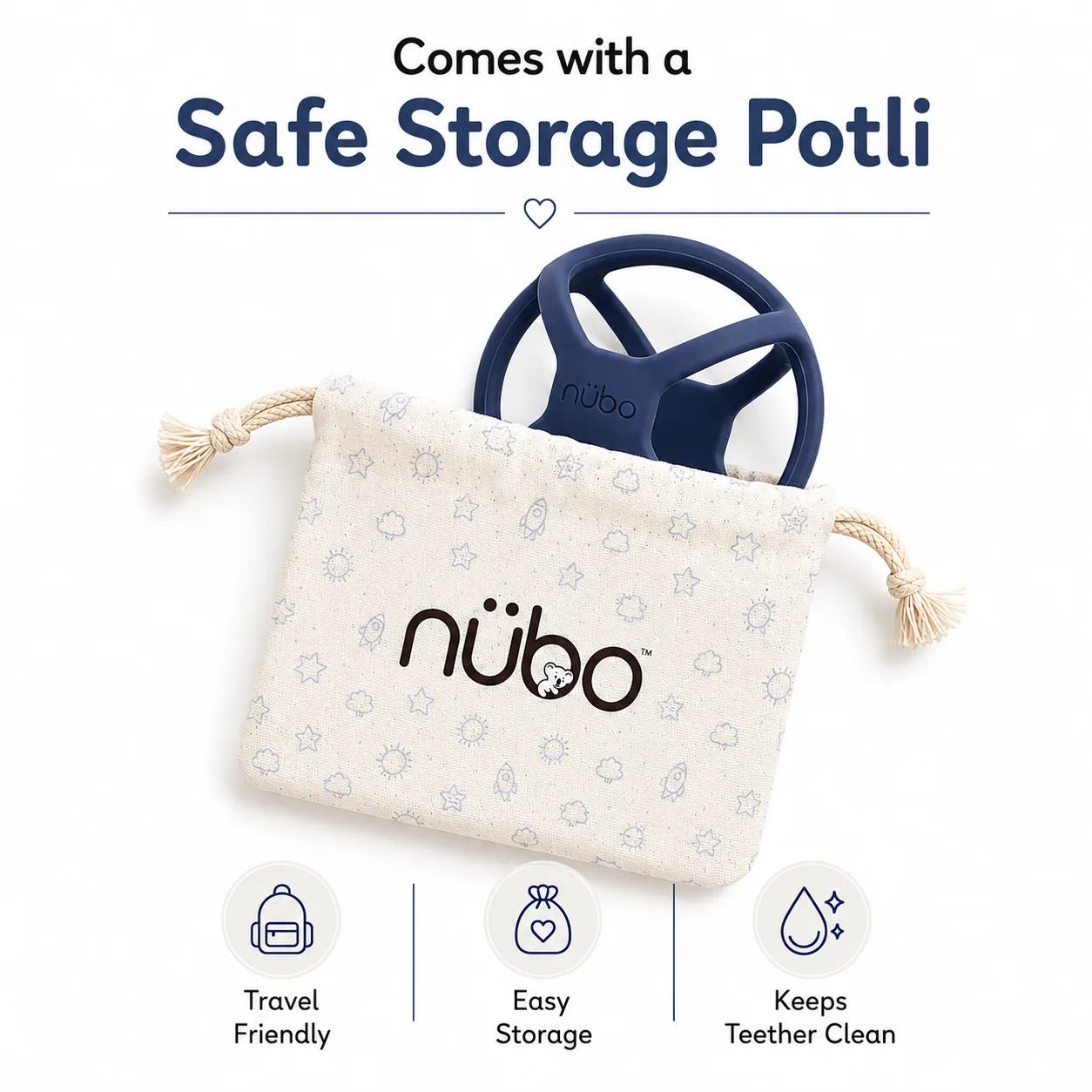 Orbi Ball Silicone Sensory Teether - Nubokind