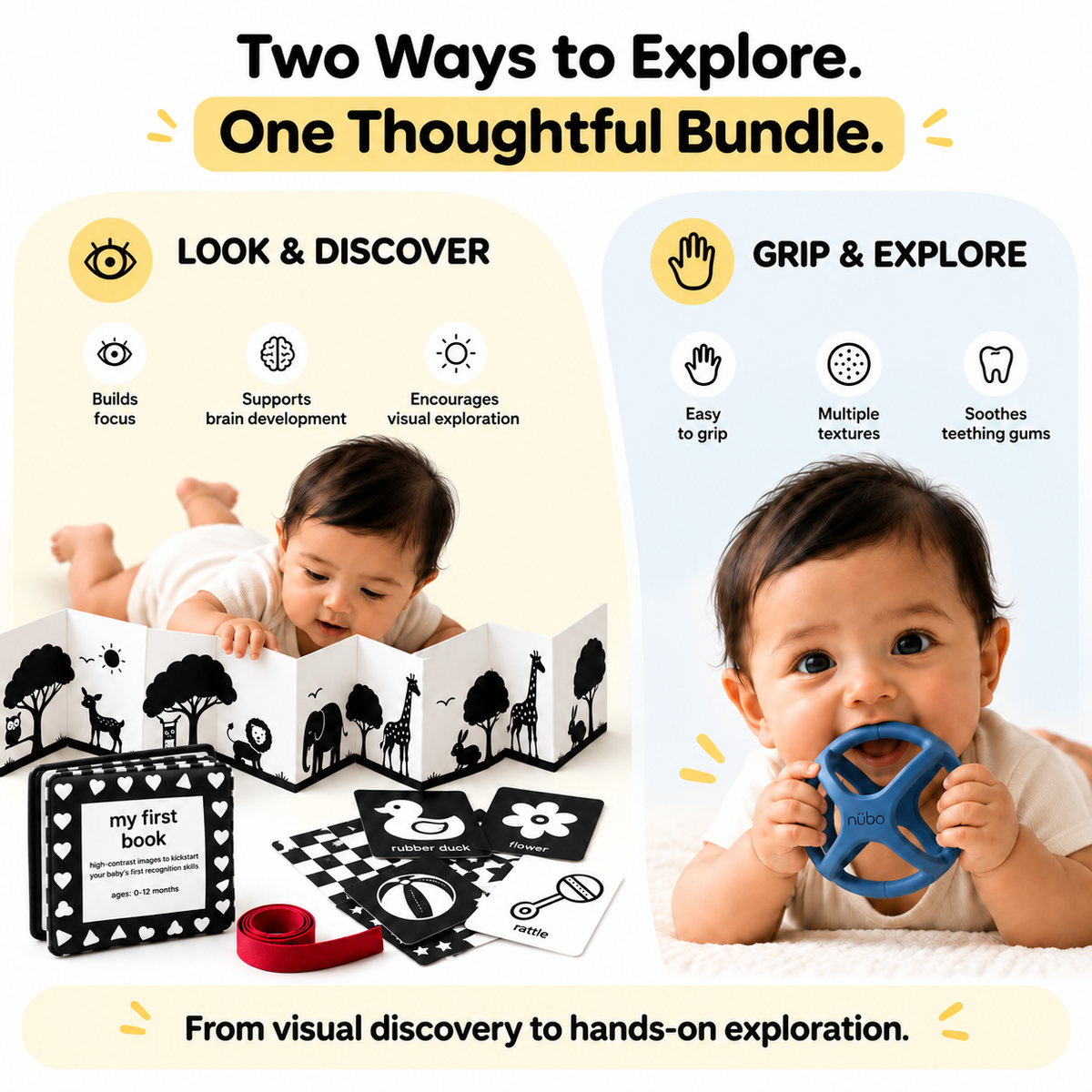 Newborn Sensory Kit & Teether Bundle | 0-18 Months