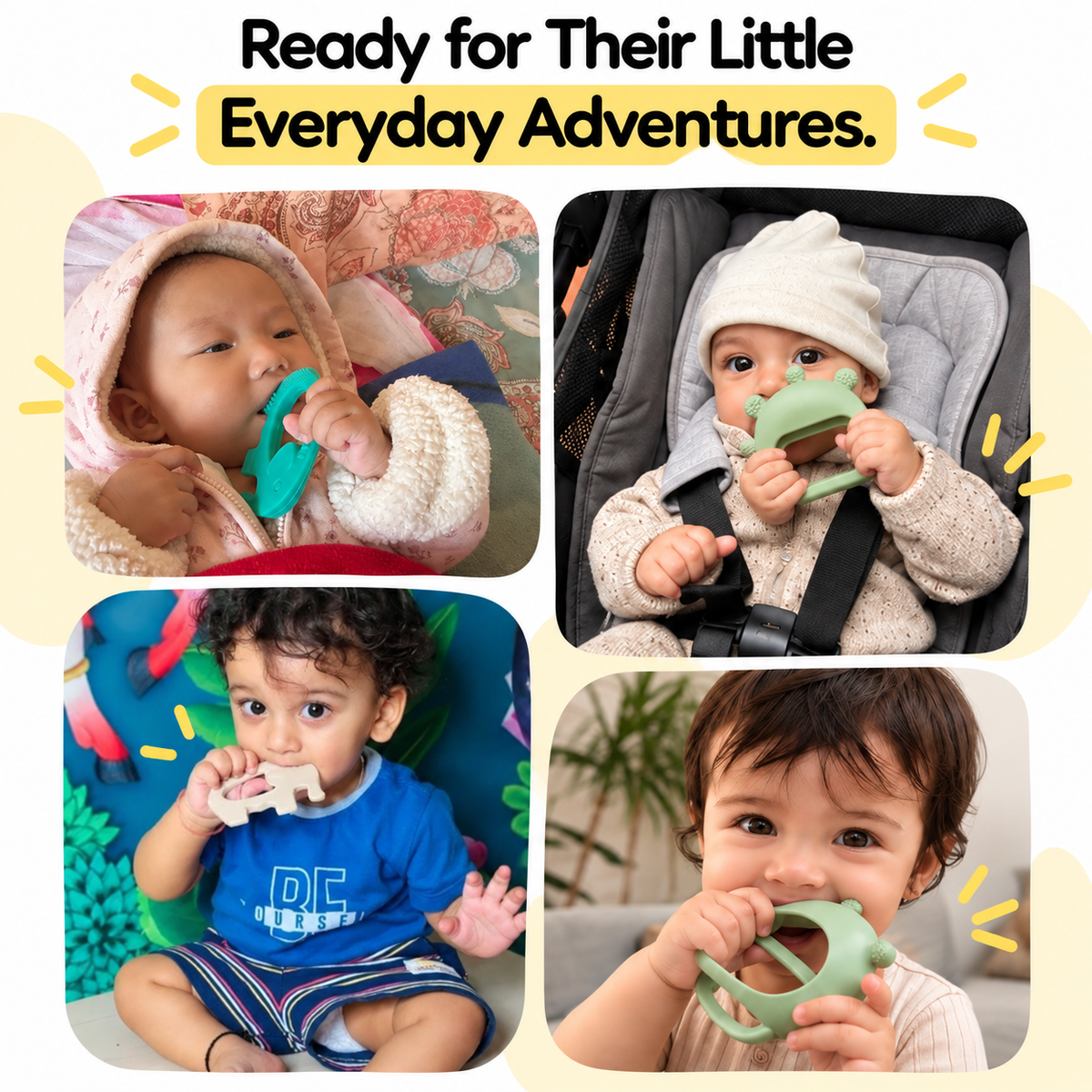 Silicone Teether Bundle for Babies | 3–12 Months