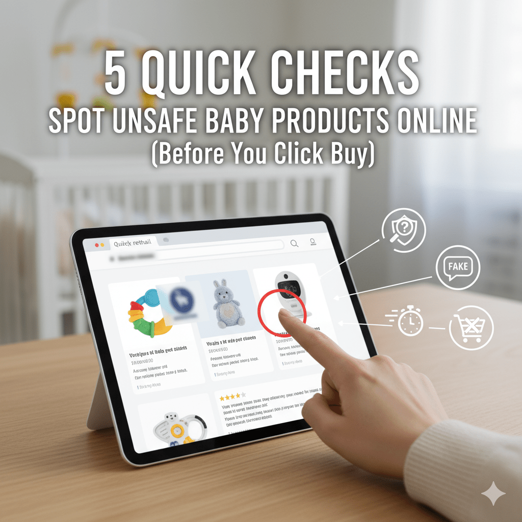 5 Quick Checks to Spot Unsafe Baby Products Online (Before You Click Buy) - Nubokind