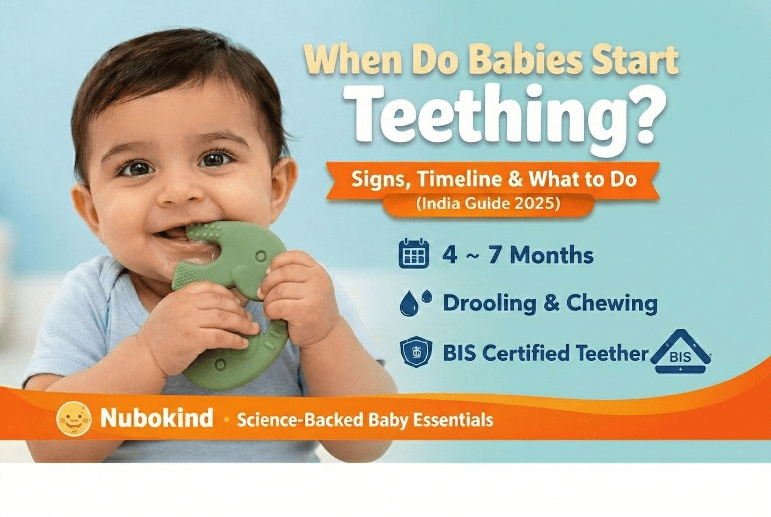 When Do Babies Start Teething? Signs, Timeline and What to Do (India Guide 2026) - Nubokind