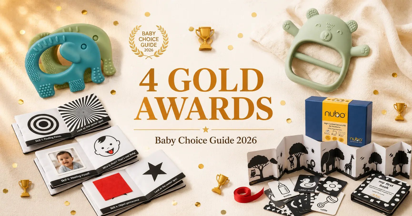 Best Infant Teether and Newborn Toys India 2026: Nubokind Wins 4 Baby Choice Guide Gold Awards - Nubokind