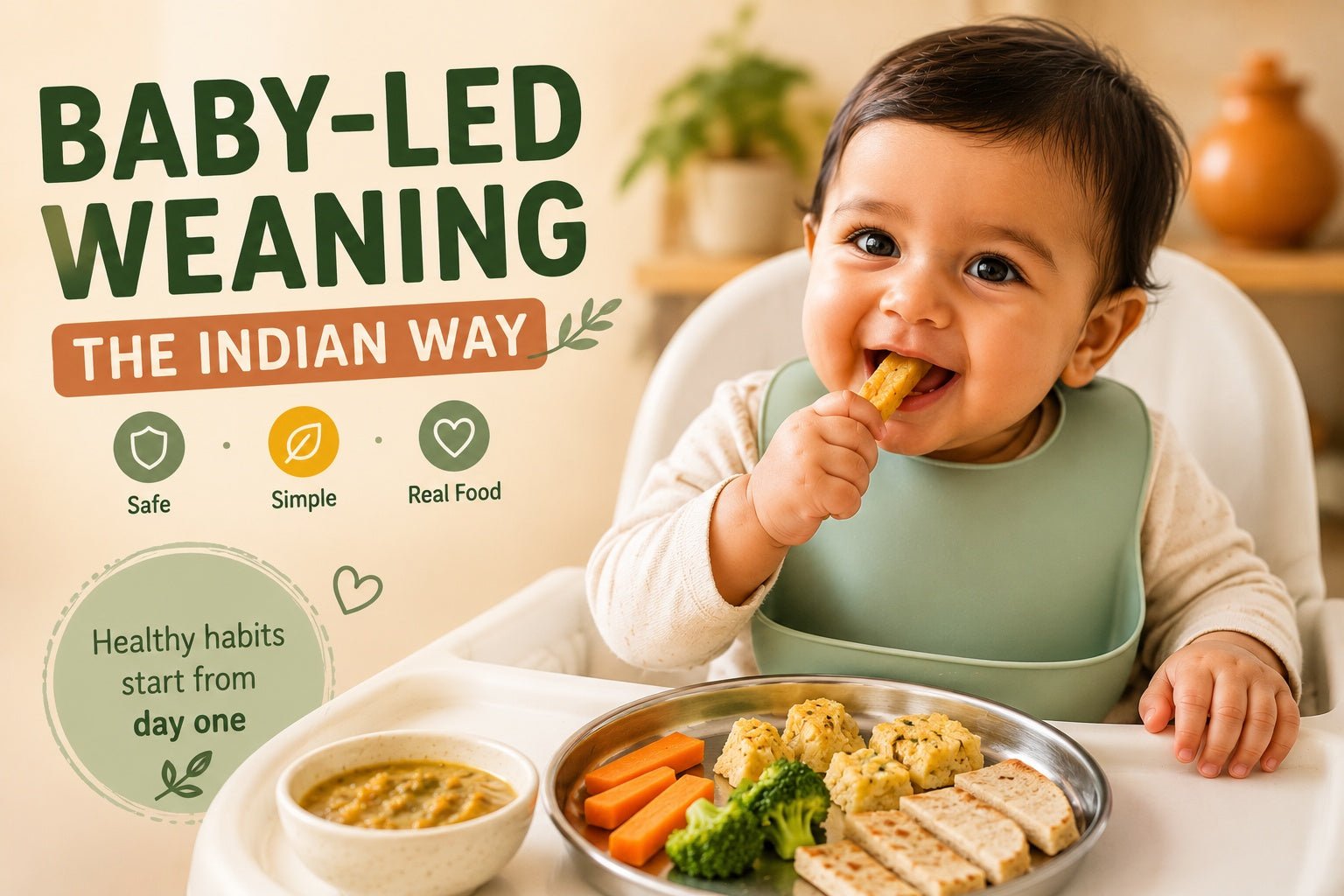 Baby-Led Weaning (BLW) the Indian Way: How to Introduce Solid Foods Safely (6-12 Months) - Nubokind