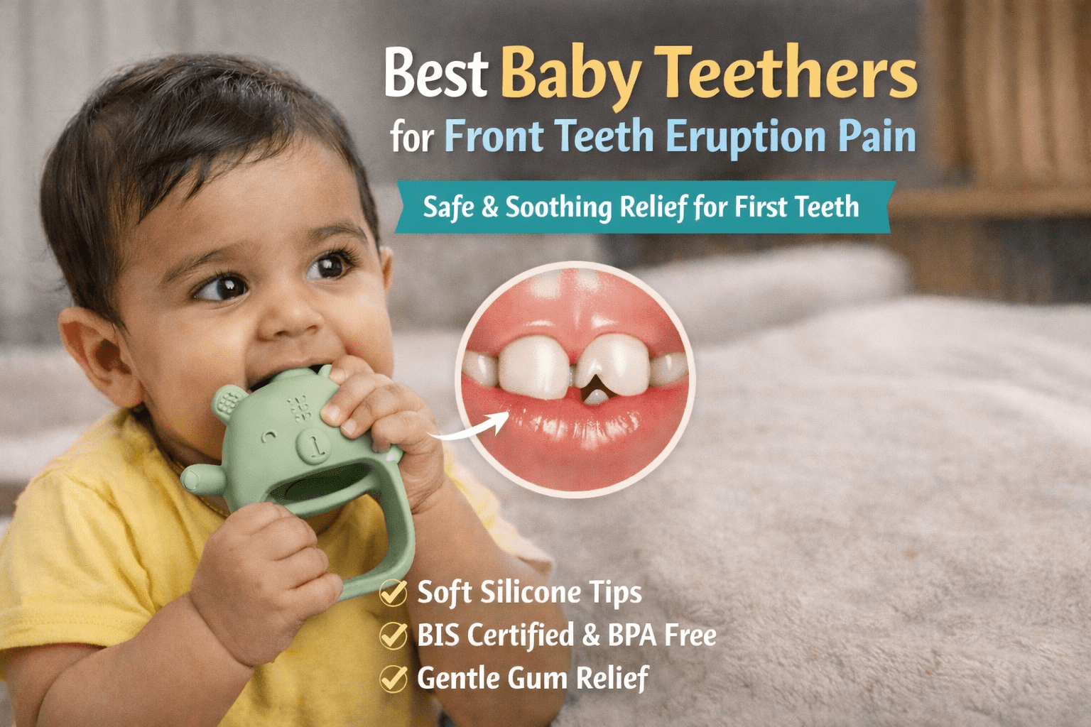 Best Baby Teethers for Front Teeth Eruption Pain - Nubokind