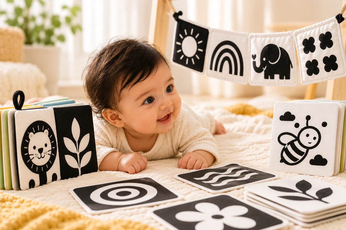 High Contrast Flashcards for Babies: When & How to Use Them