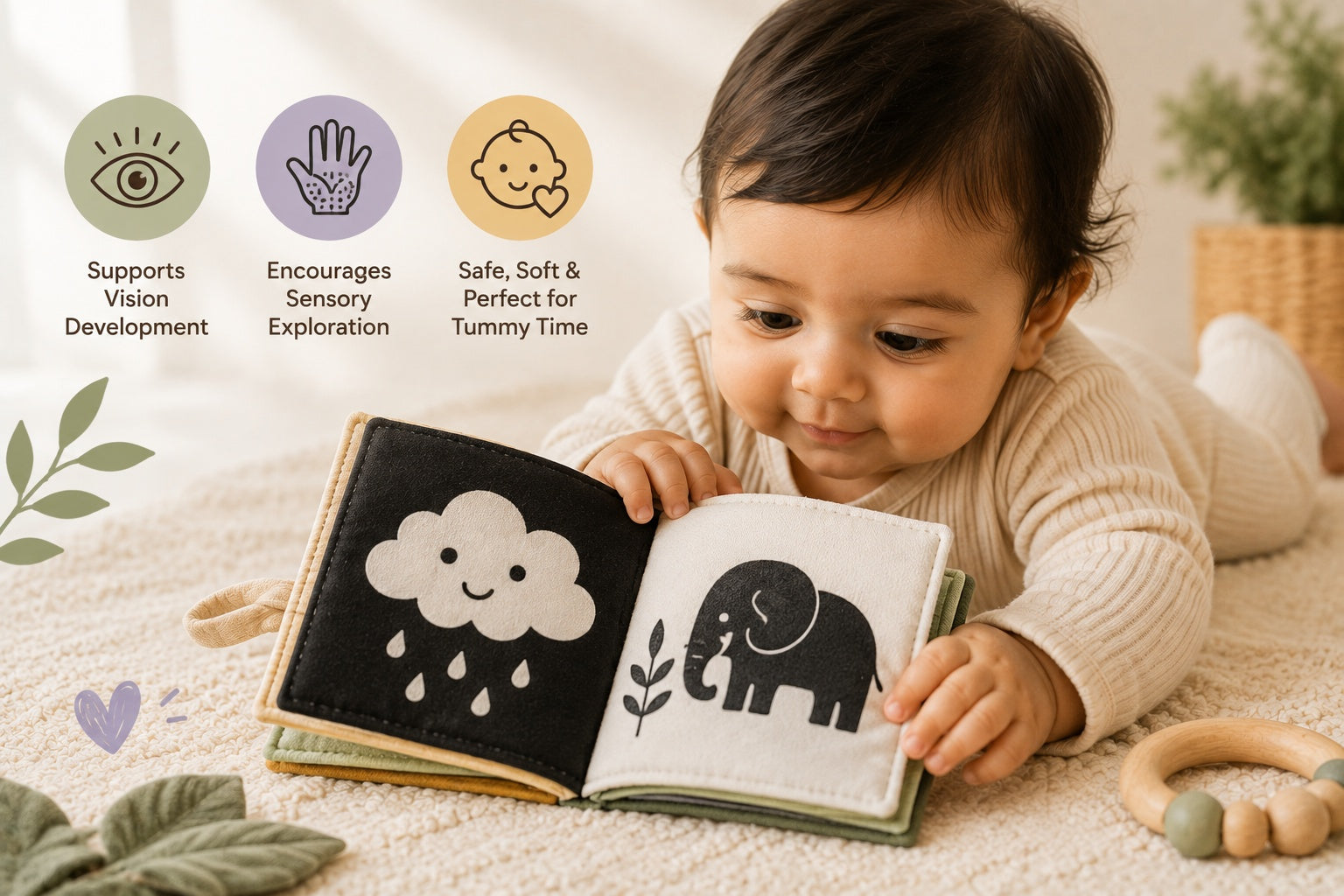 Infant Cloth Books for Newborn Development | Nubokind
