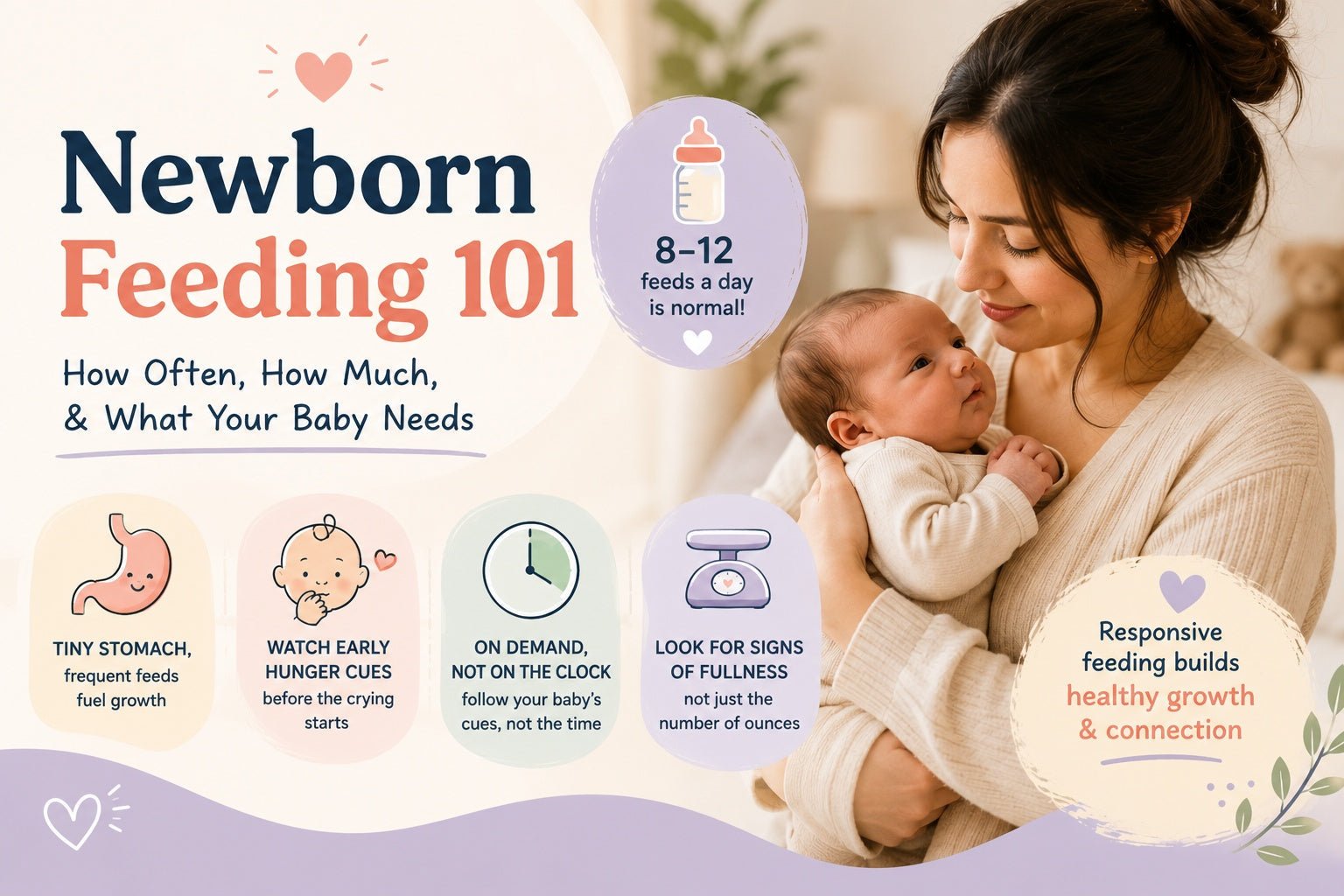 How Often Should a Newborn Feed? Newborn Feeding Schedule & Hunger Cues Explained" - Nubokind