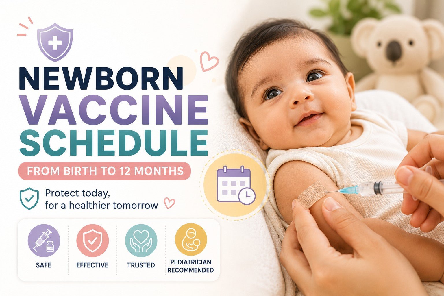 Newborn Vaccine Schedule 2026: Birth to 12 Months Guide - Nubokind