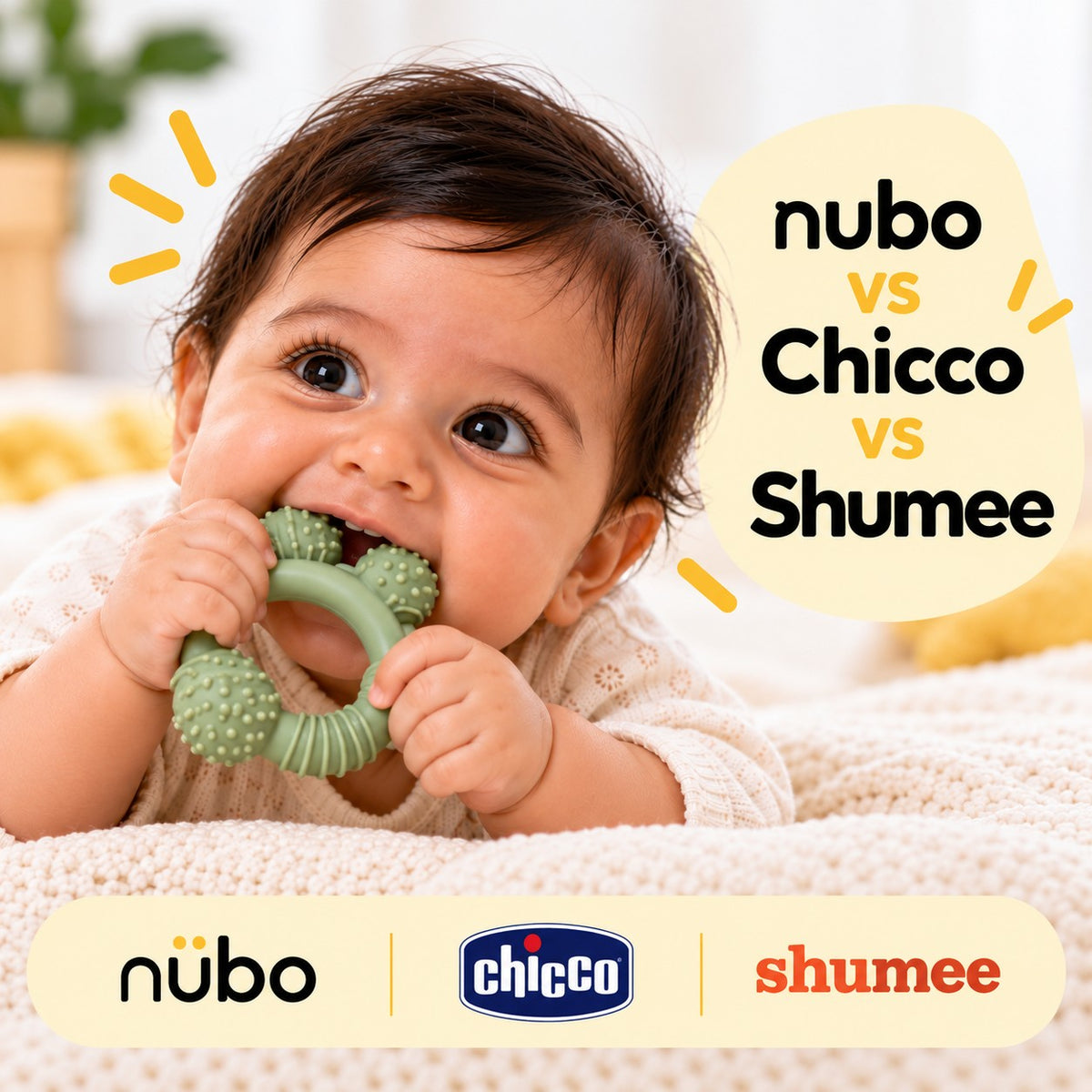 Nubo vs Chicco vs Shumee: Best Baby Teether in India