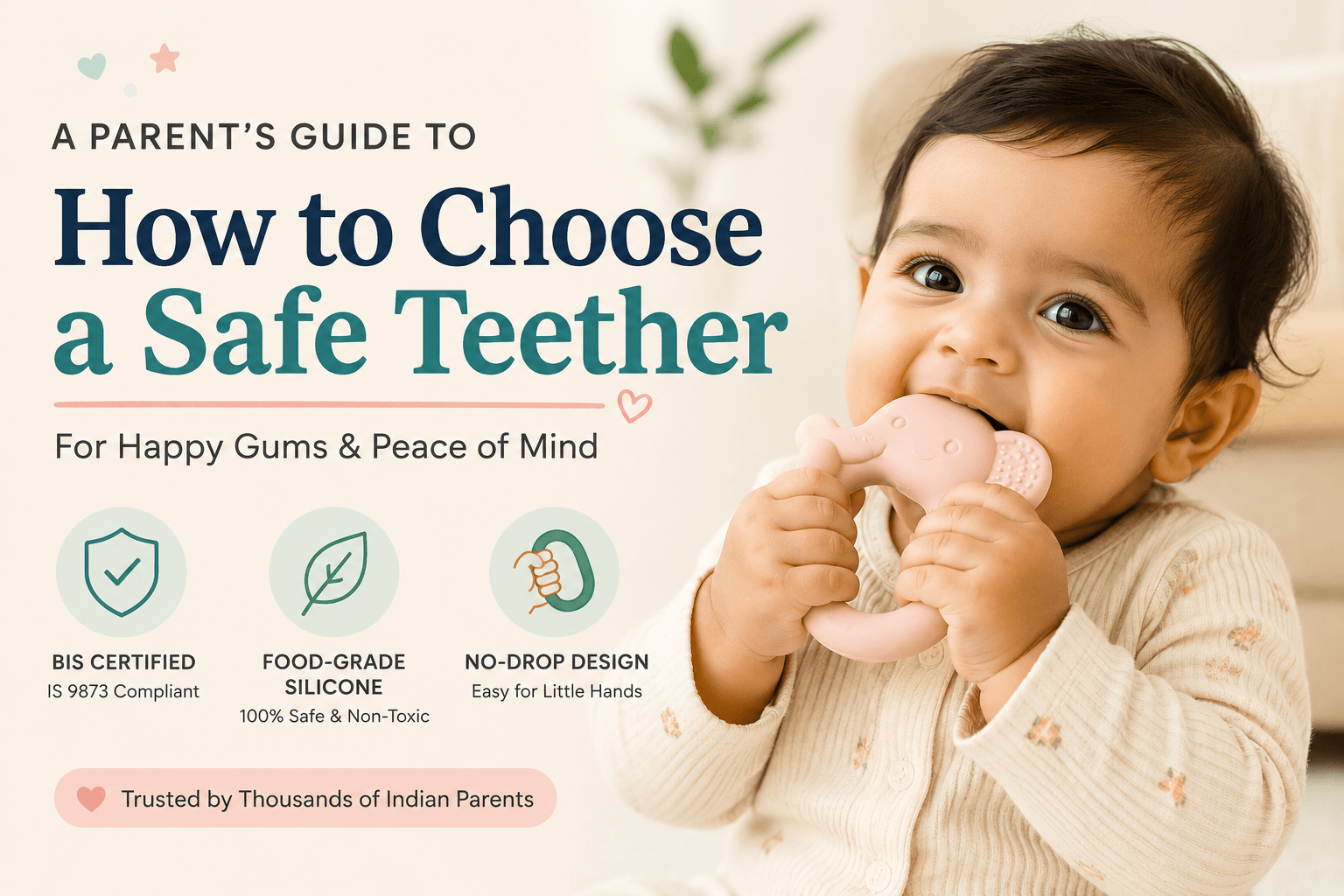 How to Choose the Best Safe Baby Teethers in India: A Parent's Guide (2026) - Nubokind
