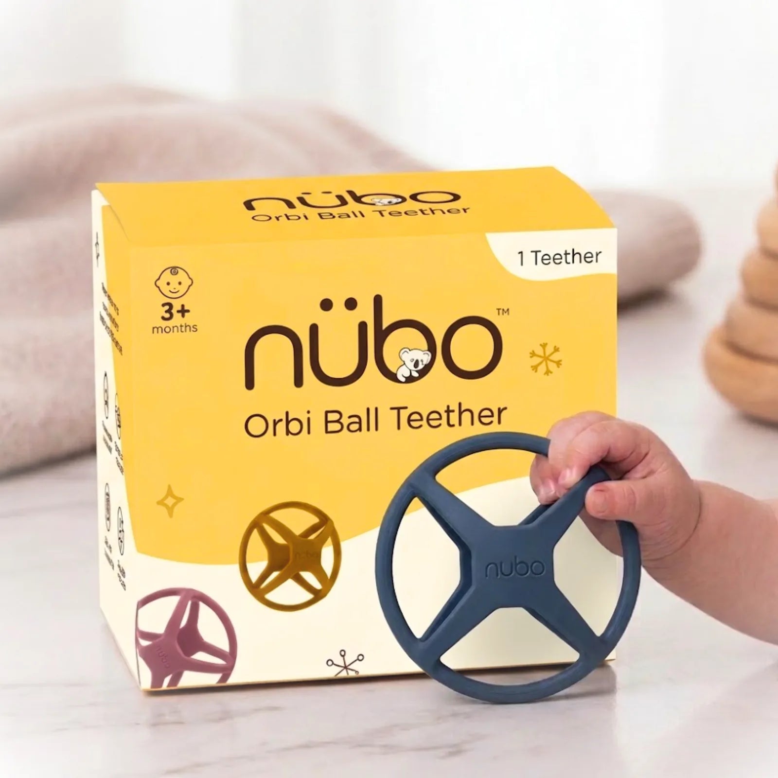 Orbi Ball Silicone Sensory Teether - Nubokind