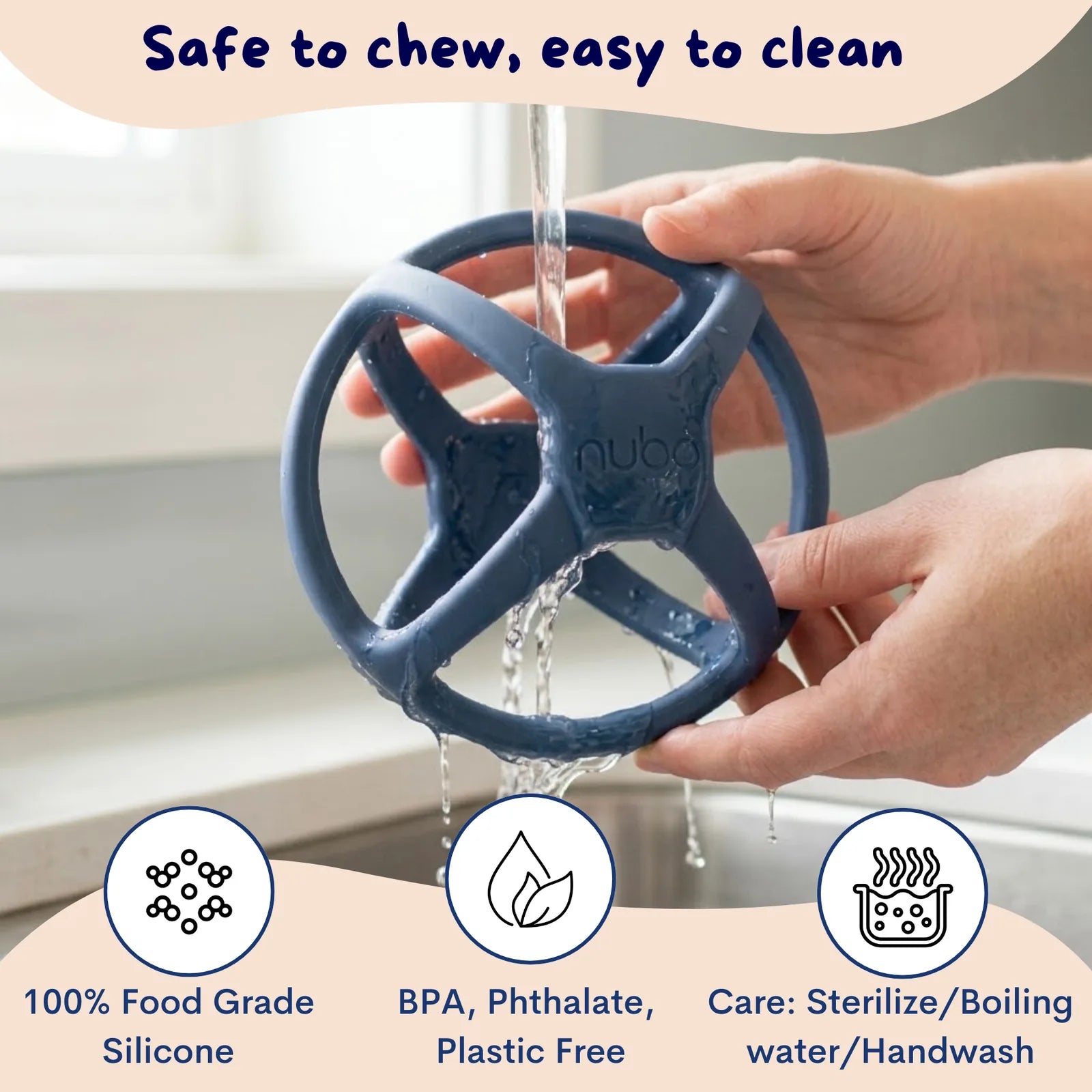 Orbi Ball Silicone Sensory Teether - Nubokind
