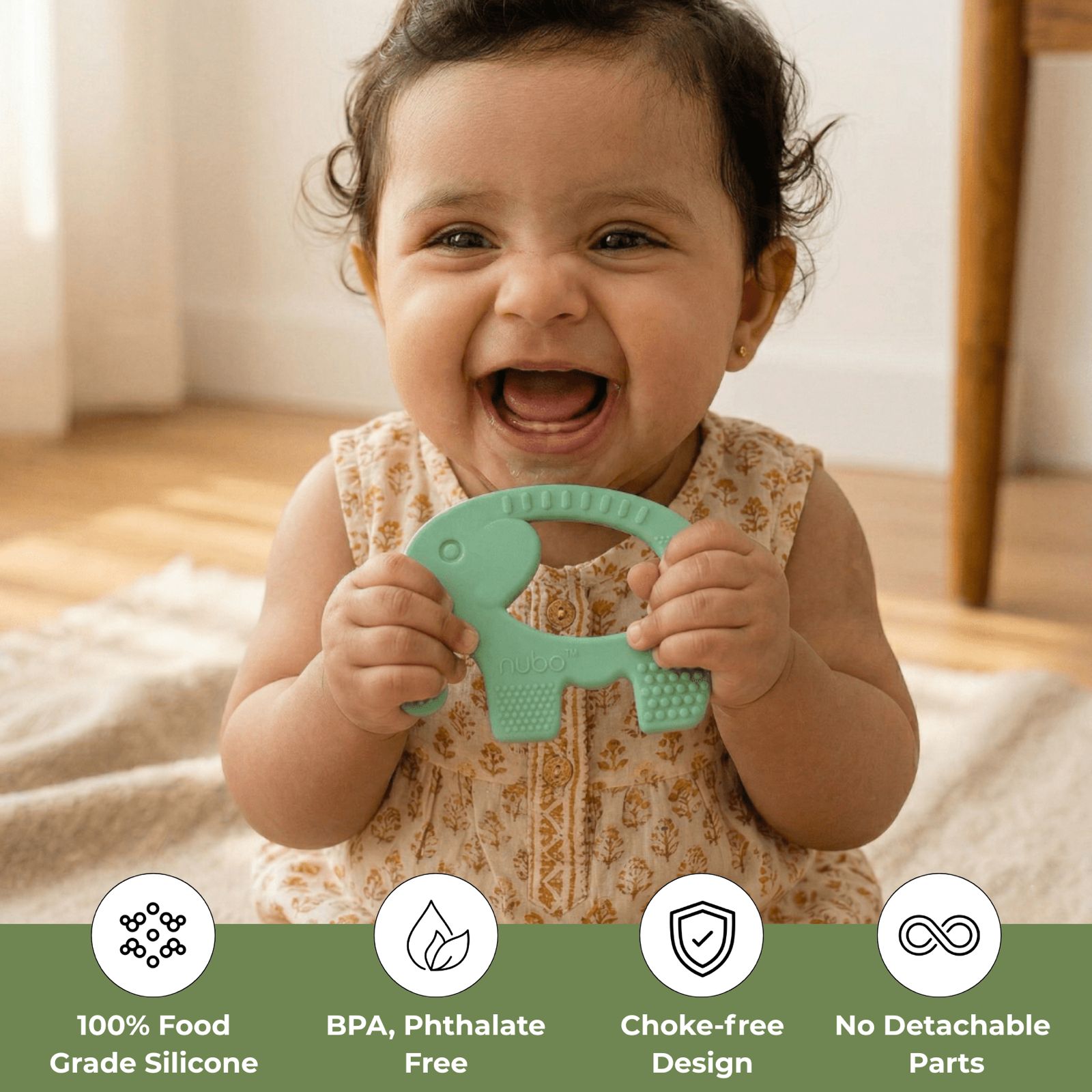 Ele Ring Silicone Teether - Pack of 2 - Nubokind