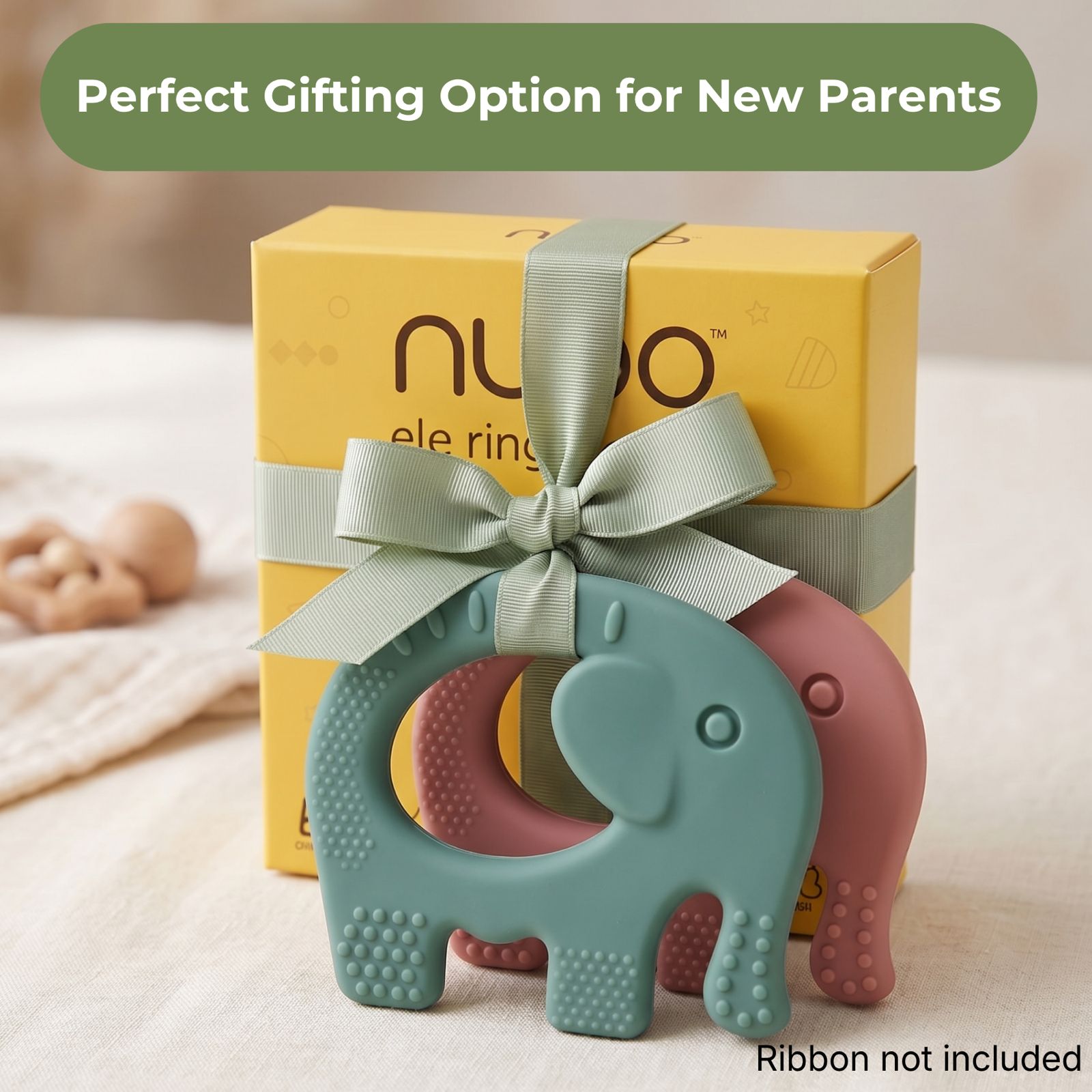 Ele Ring Silicone Teether - Pack of 2 - Nubokind