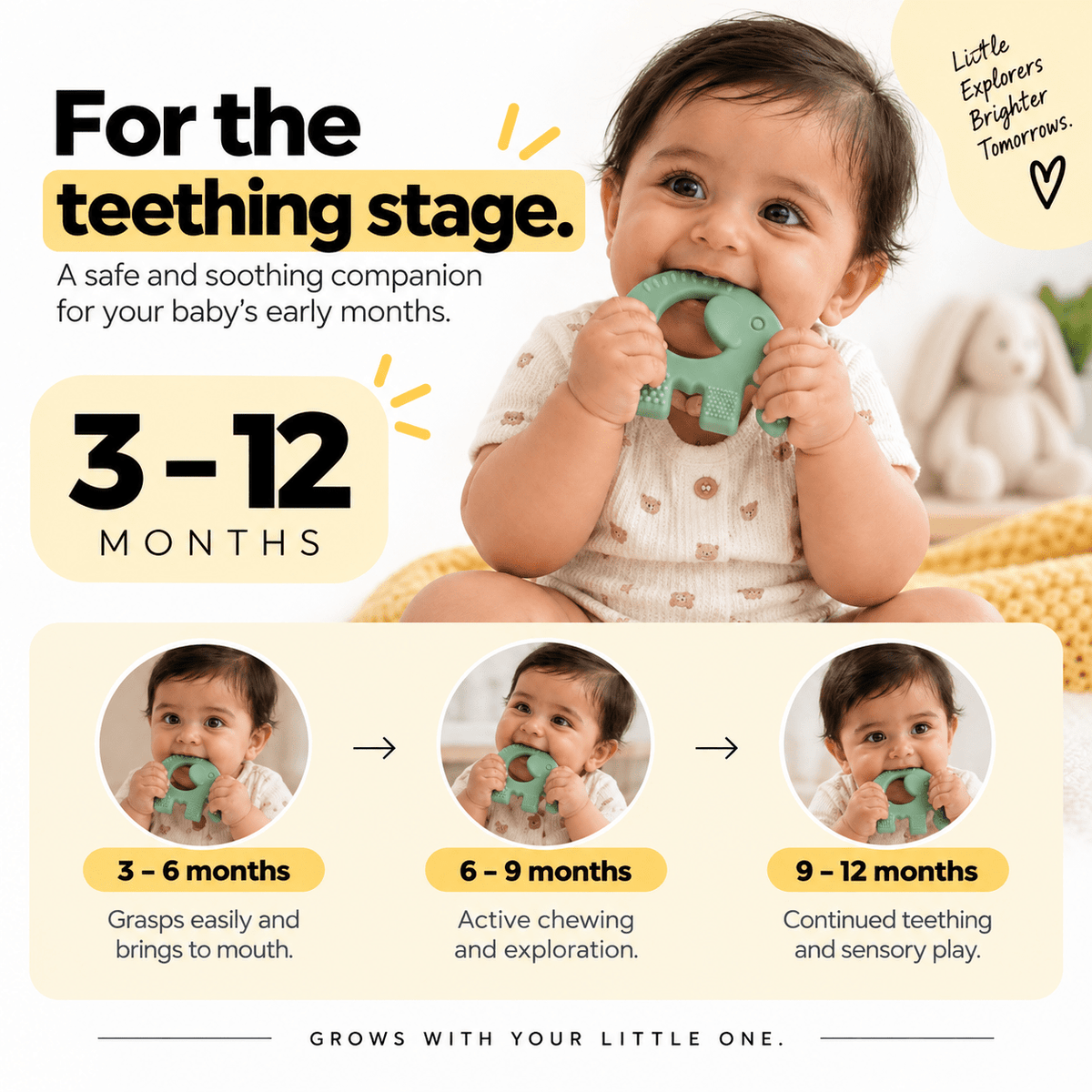 Ele Ring Silicone Teether - Pack of 2 - Nubokind