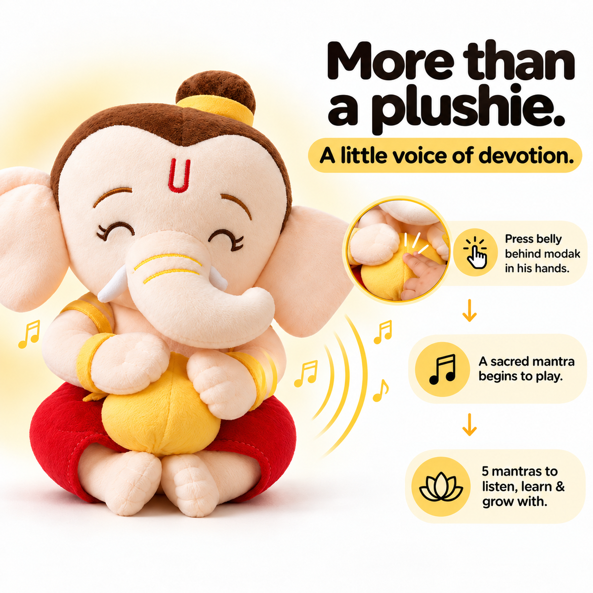 Divine Mantra Chanting Baby Ganesha with Preloaded Mantras