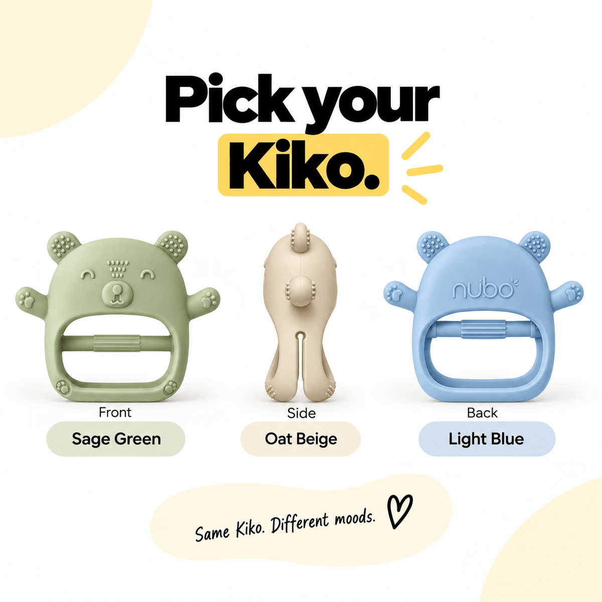 Kiko No-Drop Newborn Teether - Nubokind