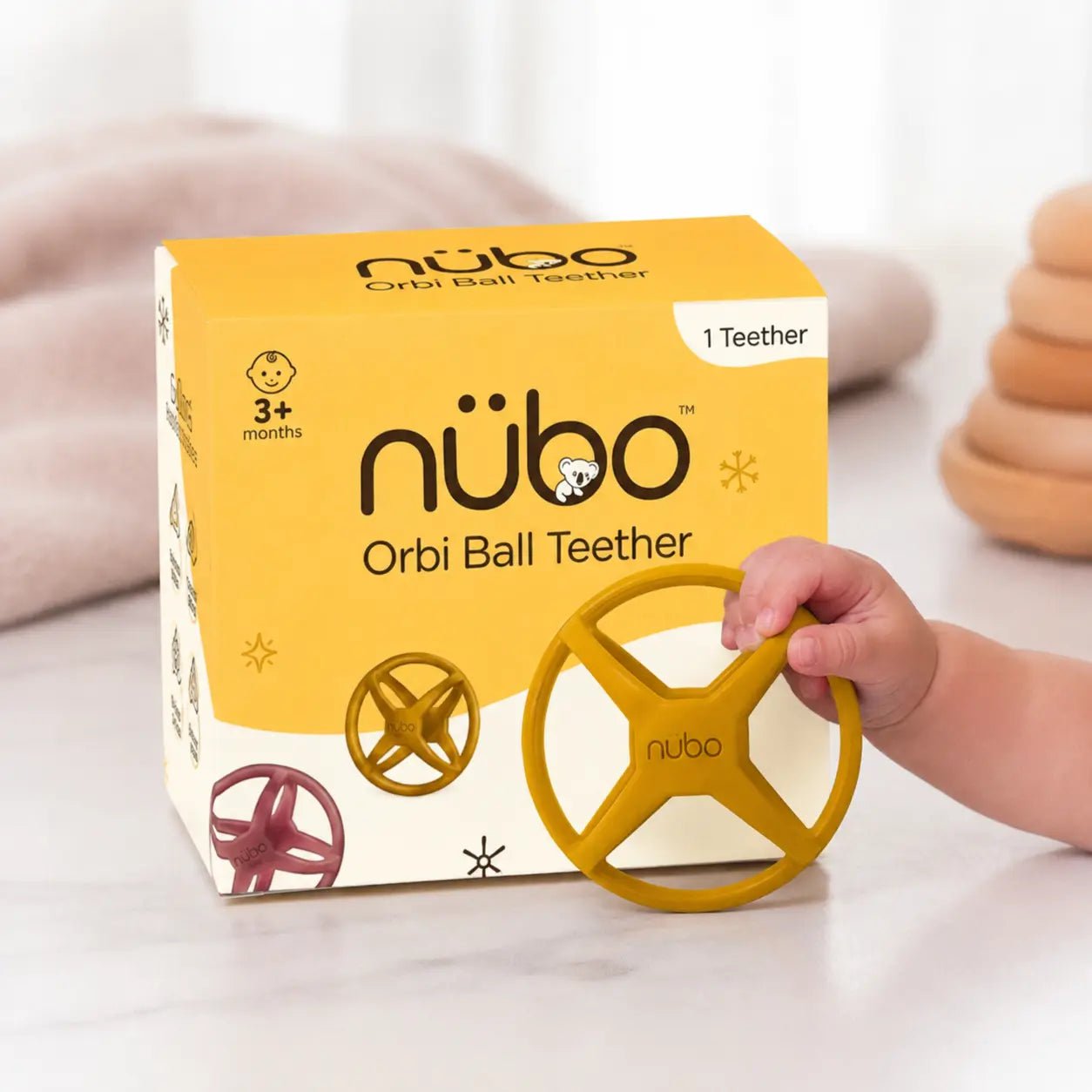 Orbi Ball Silicone Sensory Teether - Nubokind