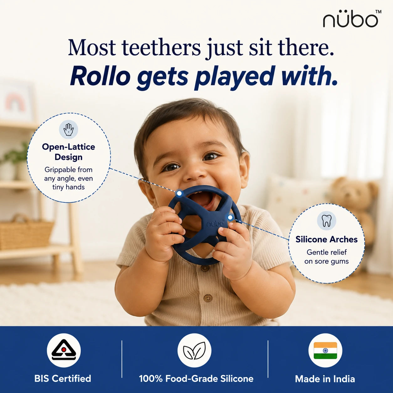 Rollo Ball Silicone Sensory Teether