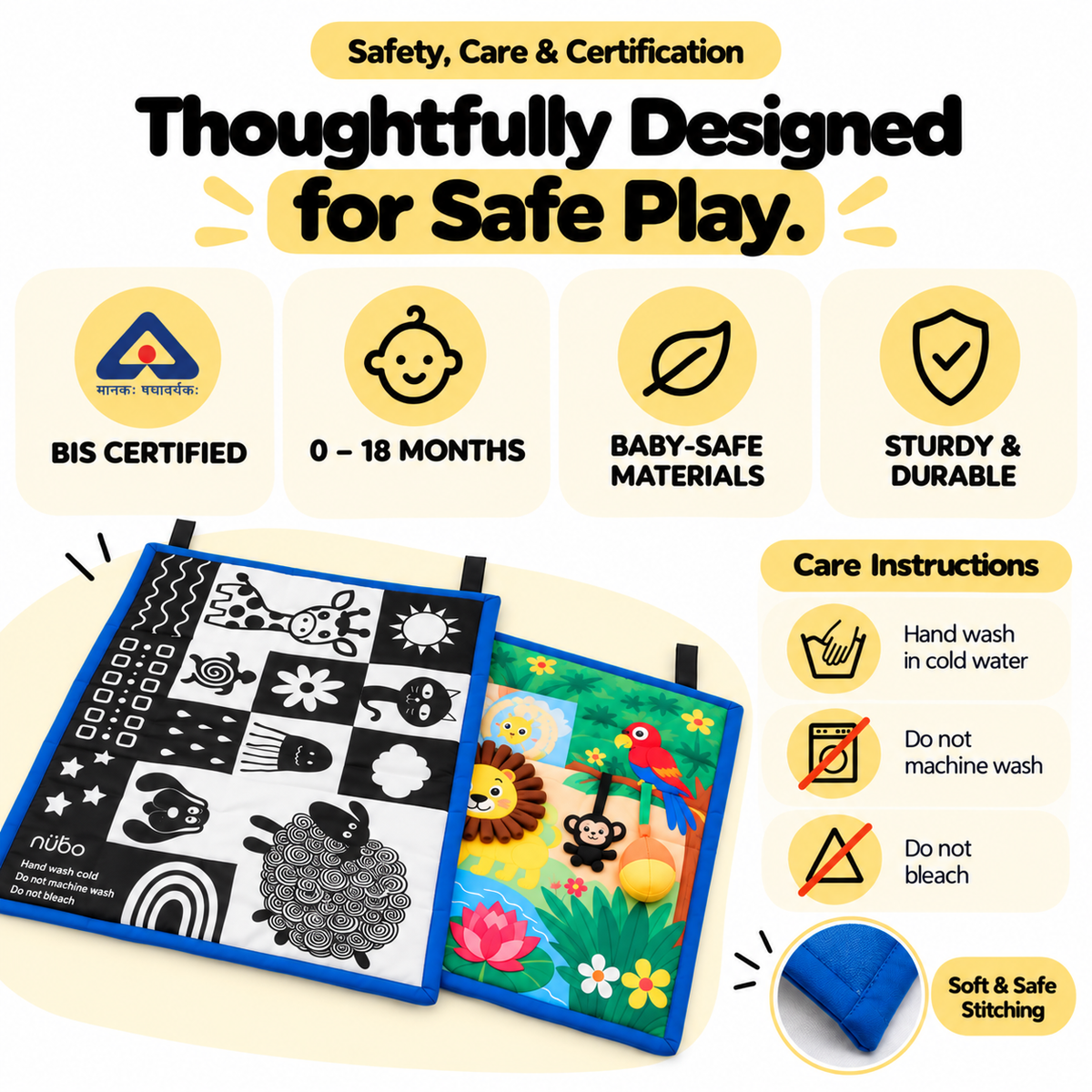 Sensory Baby Play Mat for 0-18 months baby