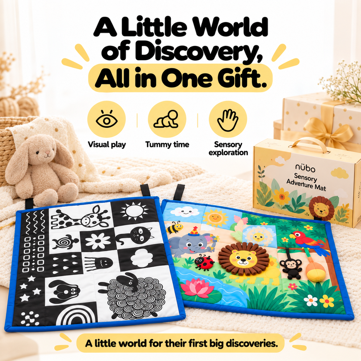 Sensory Baby Play Mat for 0-18 months baby