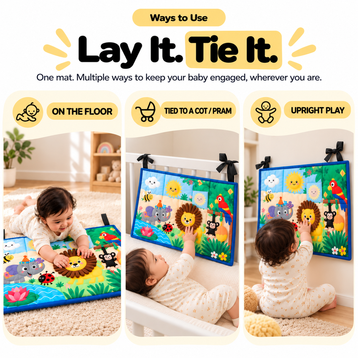 Sensory Baby Play Mat for 0-18 months baby